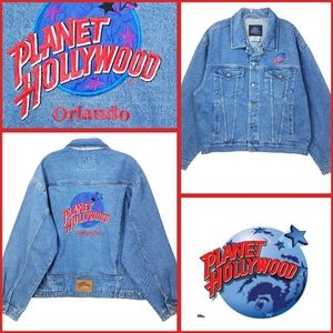 Planet Hollywood Orlando 1991 Denim Trucker Jacket Women's LG